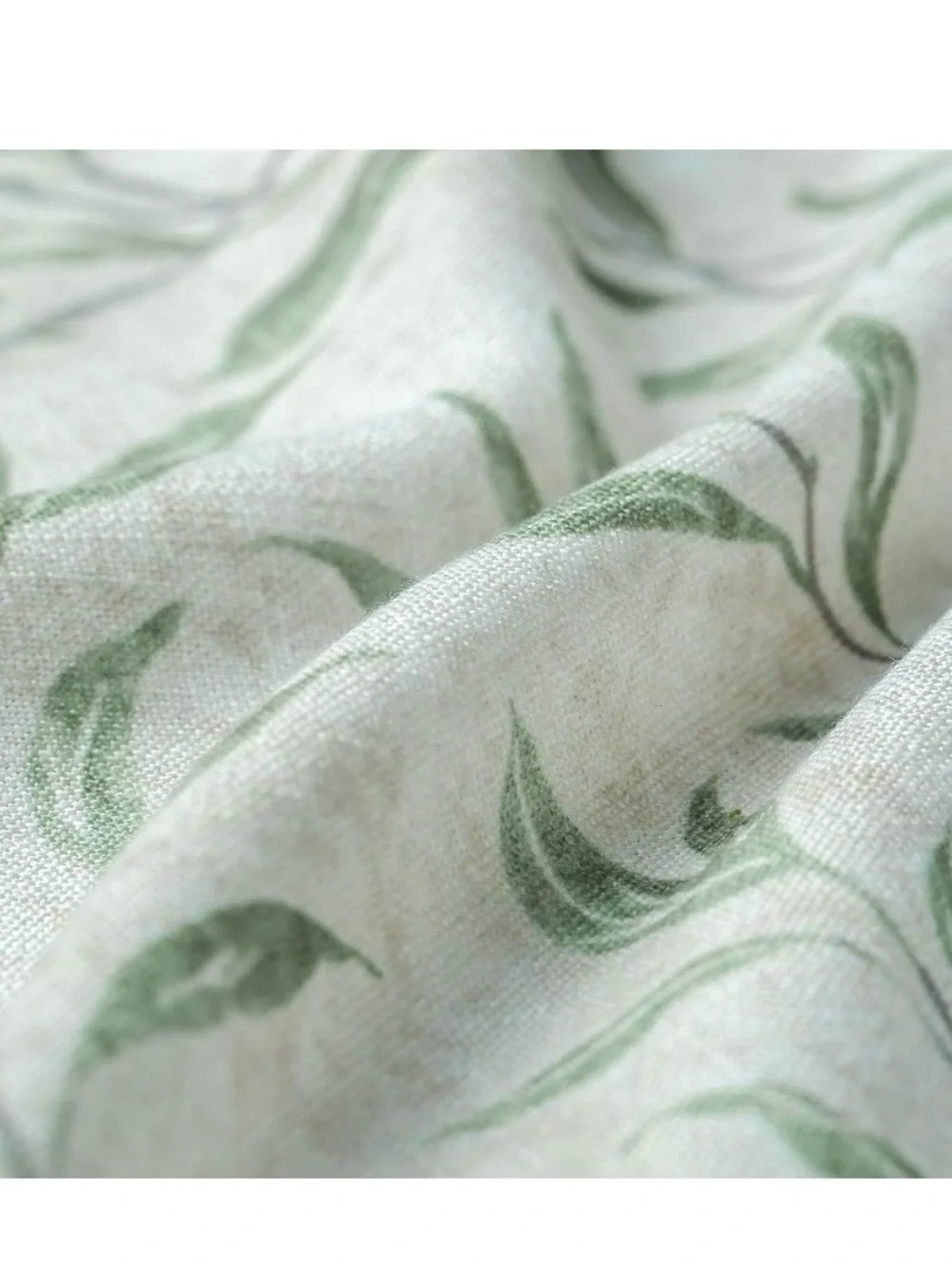 VOGOL Green Leaf Print Kitchen Valance, Curtain